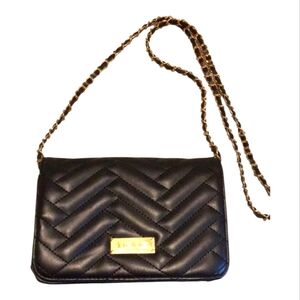 Bebe Black Crossbody Bag with Gold Chain NWOT